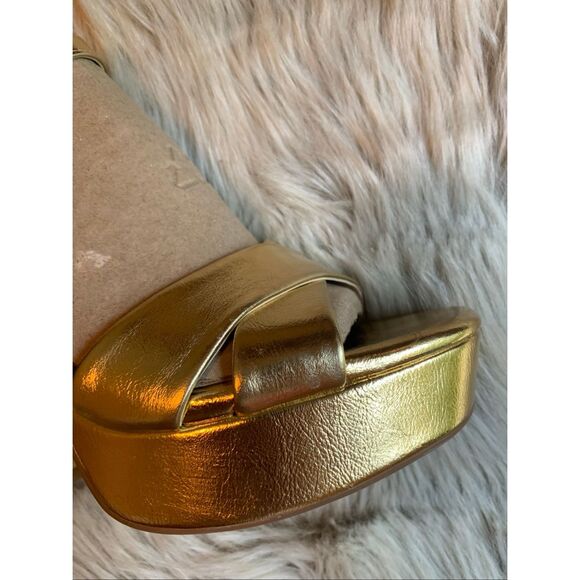 GB Class-Act Leather Platform Cross Strap Sandals Size 8M - Picture 11 of 12